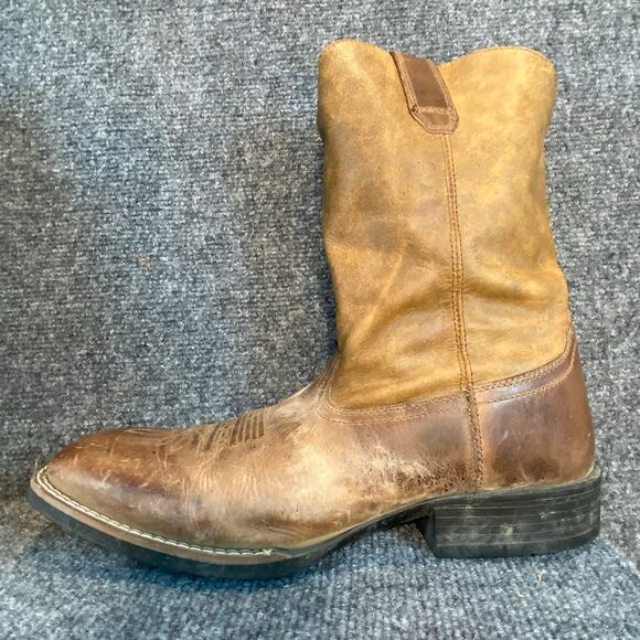 Smoky Mountain Boots Men's Size 9.5 Wide Brown Distressed Leather Cowboy Boots